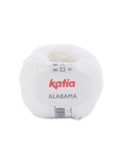 laine fil alabama tricoter acrylique coton blanc printemps ete katia 1 fhd