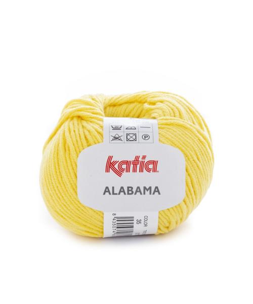 laine fil alabama tricoter acrylique coton jaune printemps ete katia 35 fhd