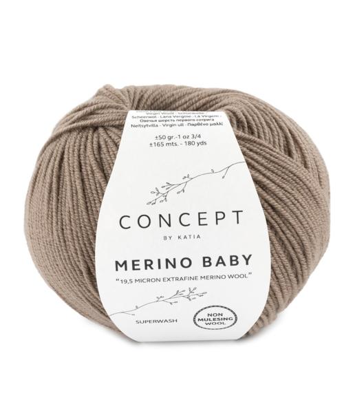 laine fil merinobaby tricoter merino extrafine beige fonce automne hiver katia 42 fhd