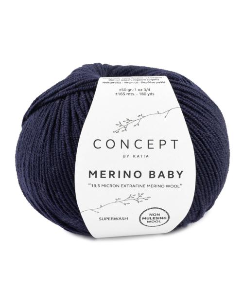 laine fil merinobaby tricoter merino extrafine bleu tres fonce automne hiver katia 5 fhd
