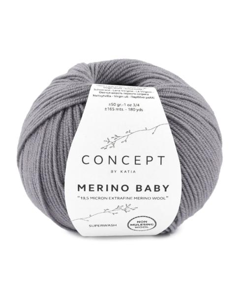 laine fil merinobaby tricoter merino extrafine gris automne hiver katia 25 fhd