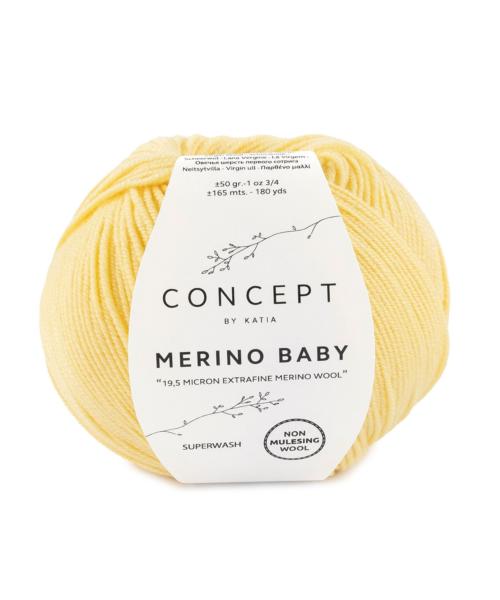 laine fil merinobaby tricoter merino extrafine jaune automne hiver katia 37 fhd