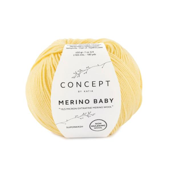 laine fil merinobaby tricoter merino extrafine jaune automne hiver katia 37 fhd