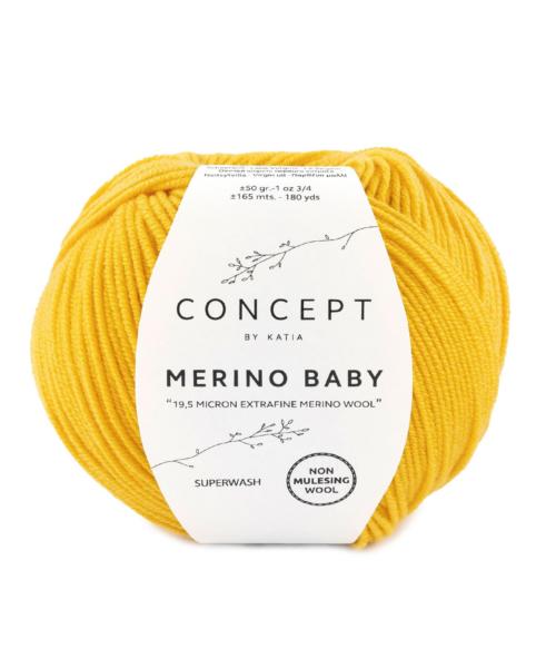 laine fil merinobaby tricoter merino extrafine jaune de securite automne hiver katia 153 fhd