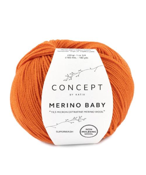 laine fil merinobaby tricoter merino extrafine orange automne hiver katia 49 fhd