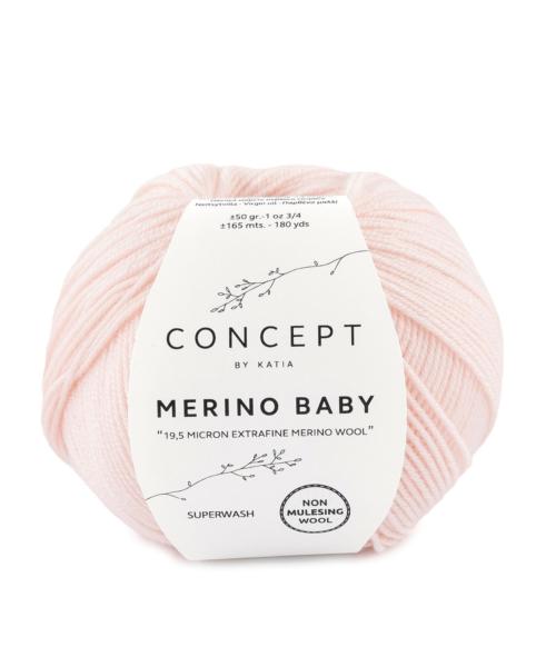 laine fil merinobaby tricoter merino extrafine rose tres clair automne hiver katia 7 fhd