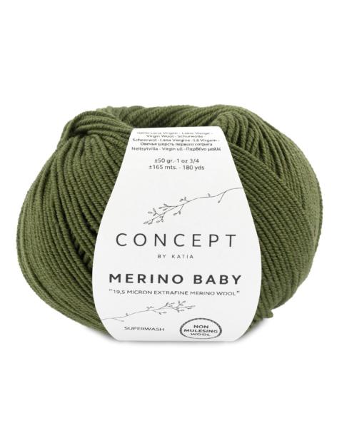 laine fil merinobaby tricoter merino extrafine vert fonce automne hiver katia 26 fhd