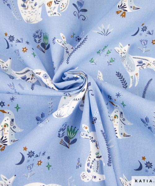 tissu en popeline de coton ice skating 2101 214 01 katia g