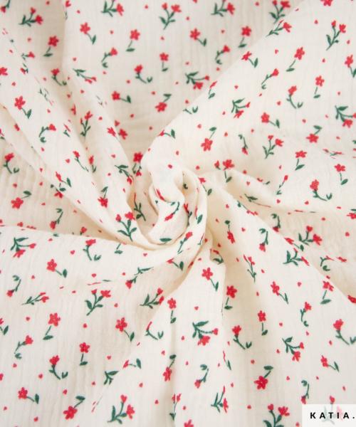 tissu en mousseline de coton mexico flowers 2111 10 02 katia g