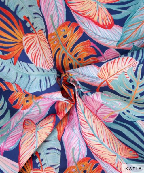 tissu non extensible pour maillot de bain a motif tropical 2292 2 01 katia g