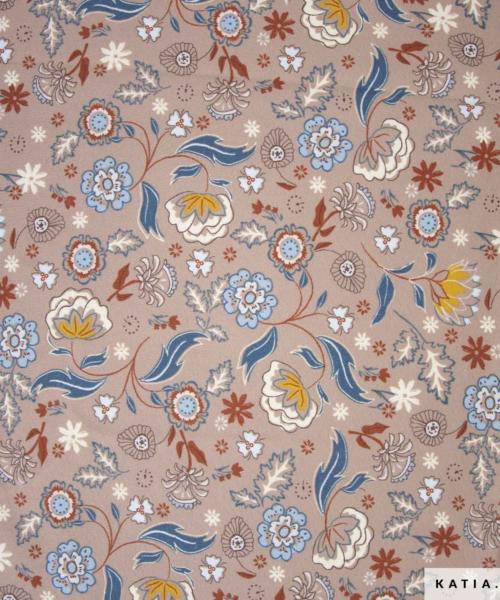 fleece sweatshirt fabric with retro floral print 2357 38 katia fhd
