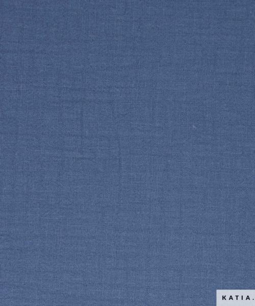 tissu double gaze mousseline solid country blue 2116 127 katia fhd