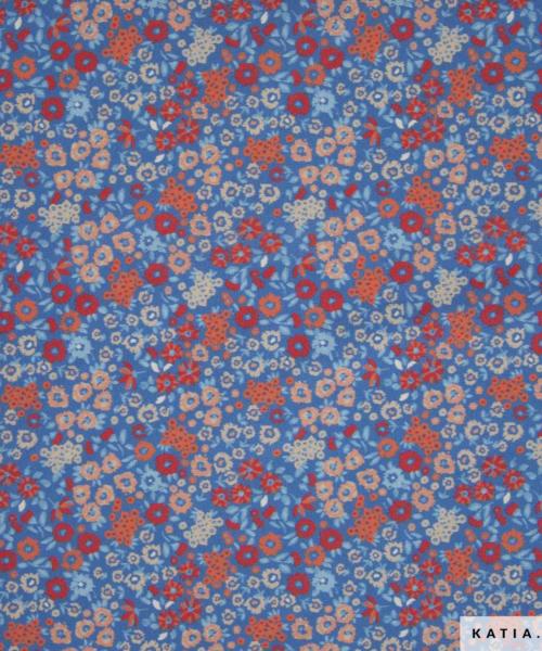 tissu en popeline de coton small flowers 2101 256 katia fhd