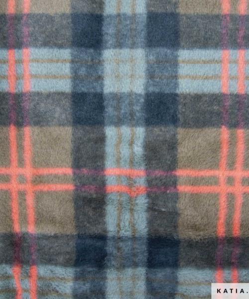 tartan plush effect synthetic faux fur fabric 2351 2 katia fhd
