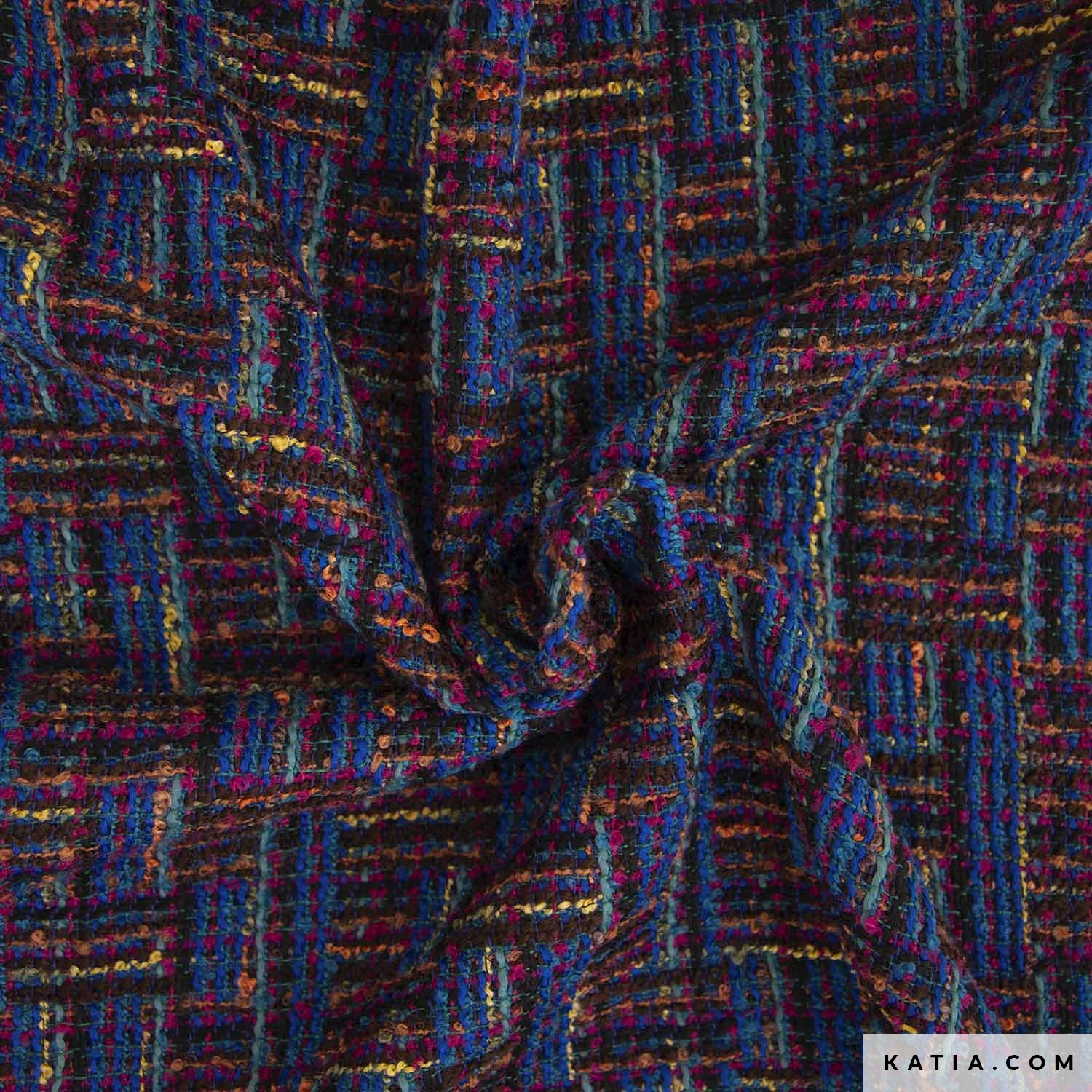 tissu type chanel multicolore a texture bouclee 2368 1 01 katia g