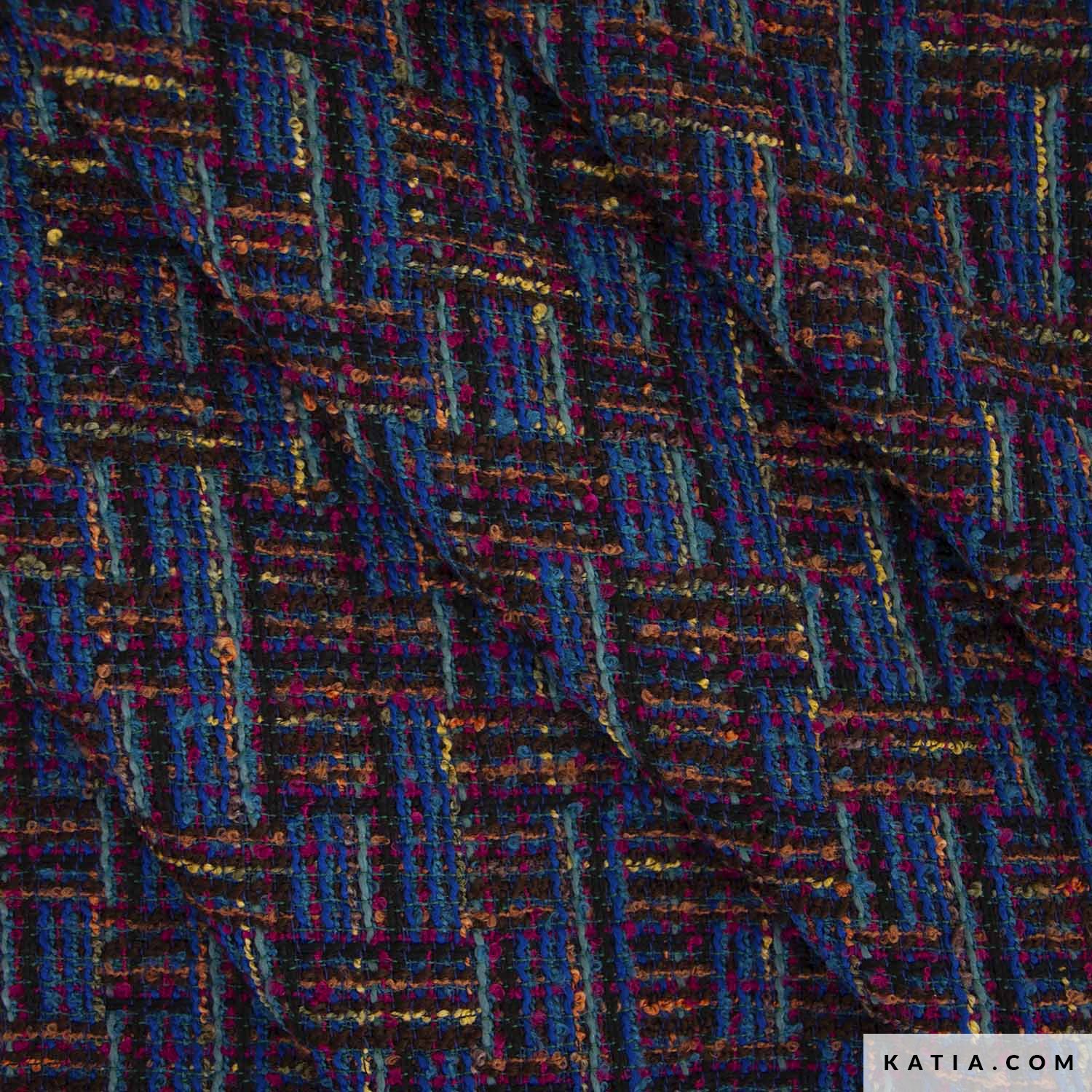 tissu type chanel multicolore a texture bouclee 2368 1 02 katia g